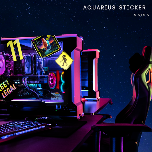 AQUARIUS Bubble-free sticker