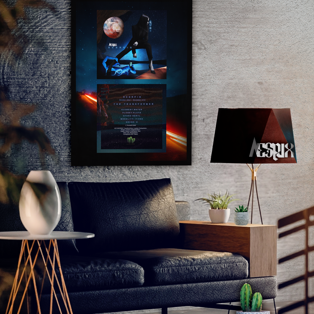 Aespux Scorpio Printable Poster + FREE Phone Background