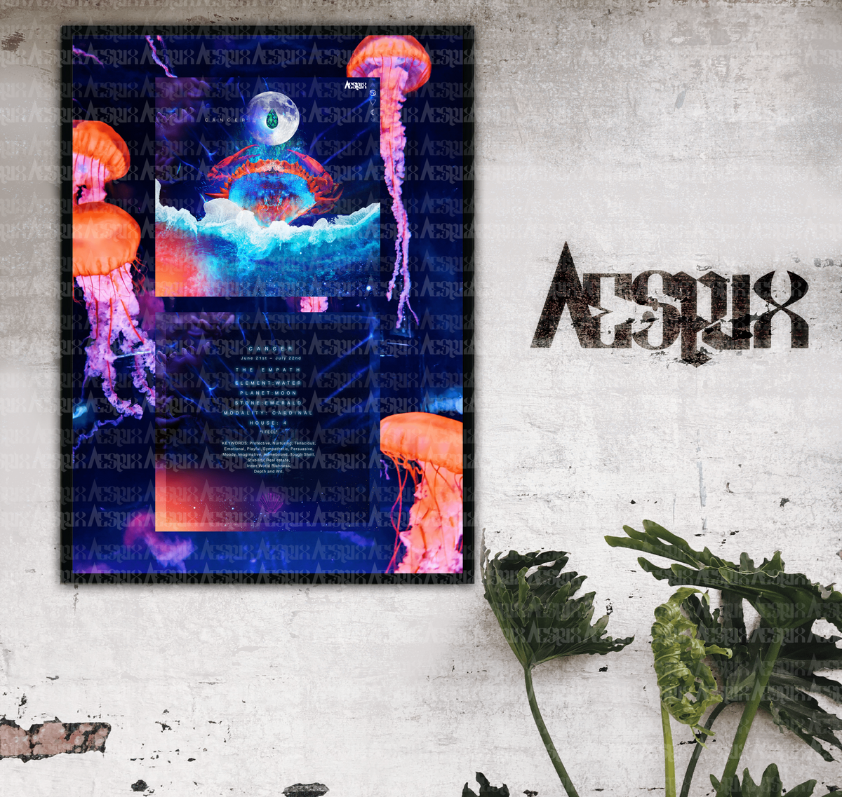 Aespux Cancer Printable Poster + FREE Phone Background